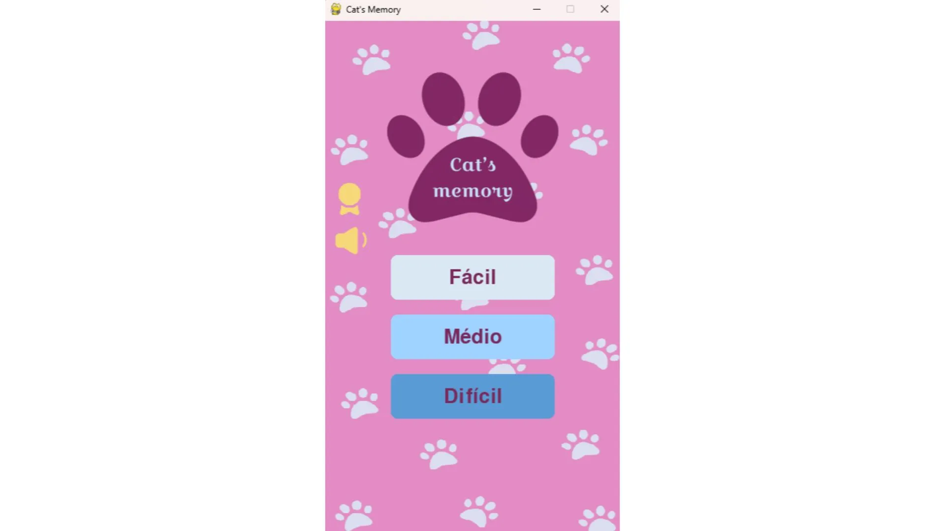 Print do menu inicial do jogo